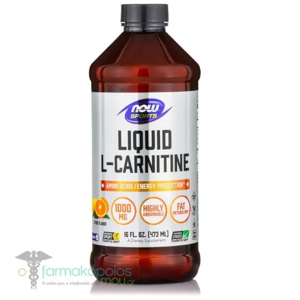 Now Foods L-Carnitine Liquid 1000mg, 473ml