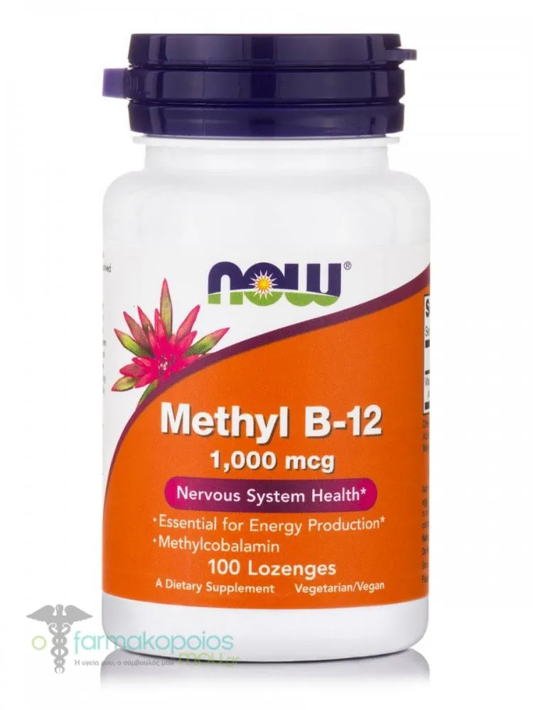 Now Foods Methyl B12 1000 mcg (Methylcobalamin), 100lozenges