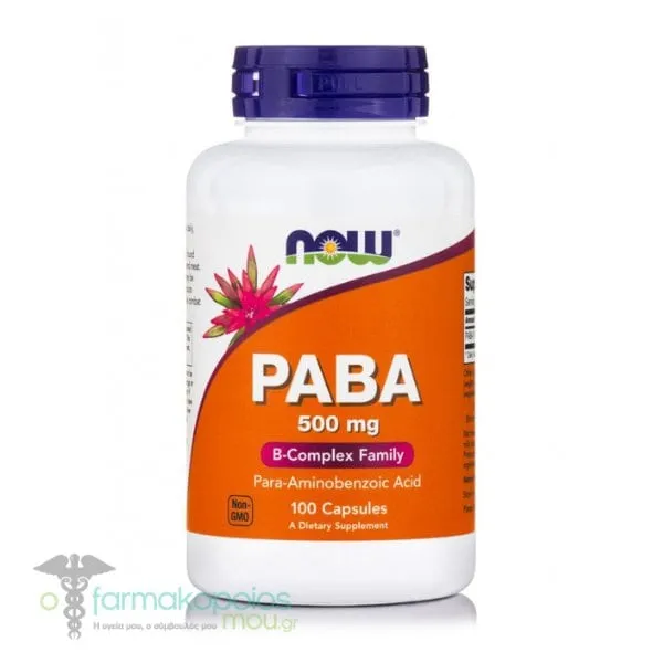 Now Foods Paba 500mg, 100caps