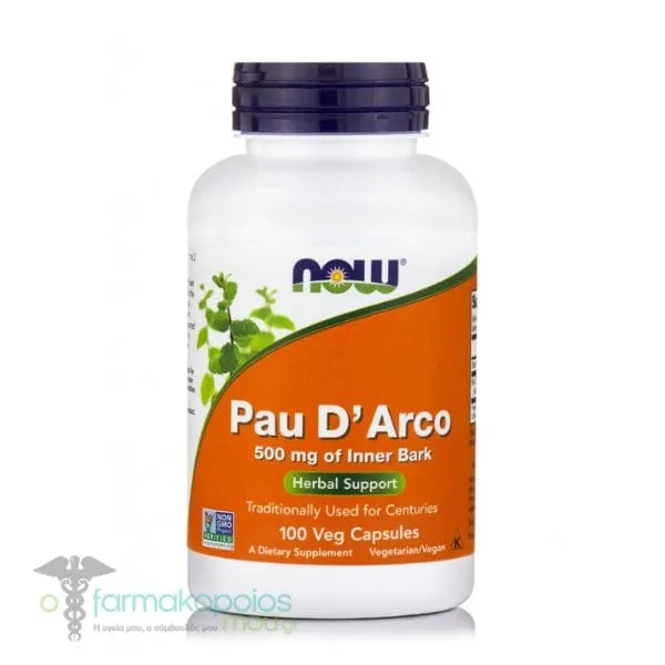 Now Foods Pau D' Arco 500mg, 100vegcaps