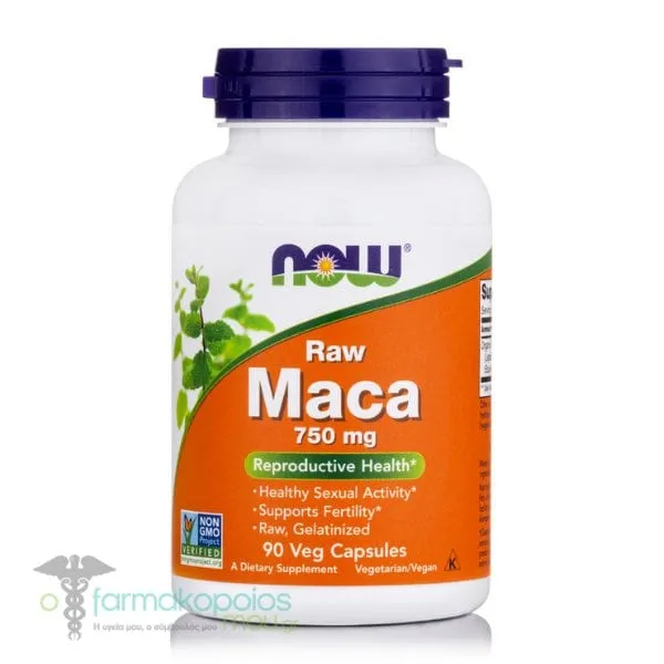 Now Foods Raw Maca 750mg, 90veg.caps
