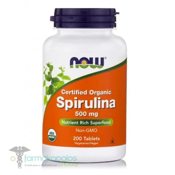 Now Foods Spirulina 500mg, 200tabs