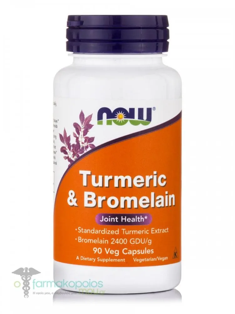 Now Foods Turmeric & Bromelain, 90veg.caps