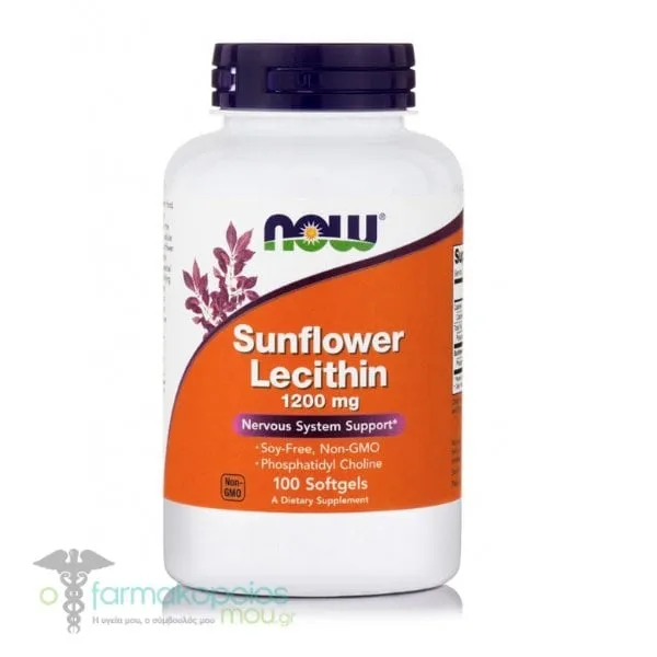 Now Sunflower Lecithin 1200mg, 100 Softgels