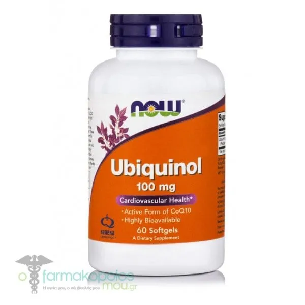 Now Ubiquinol 100mg, 60softgels