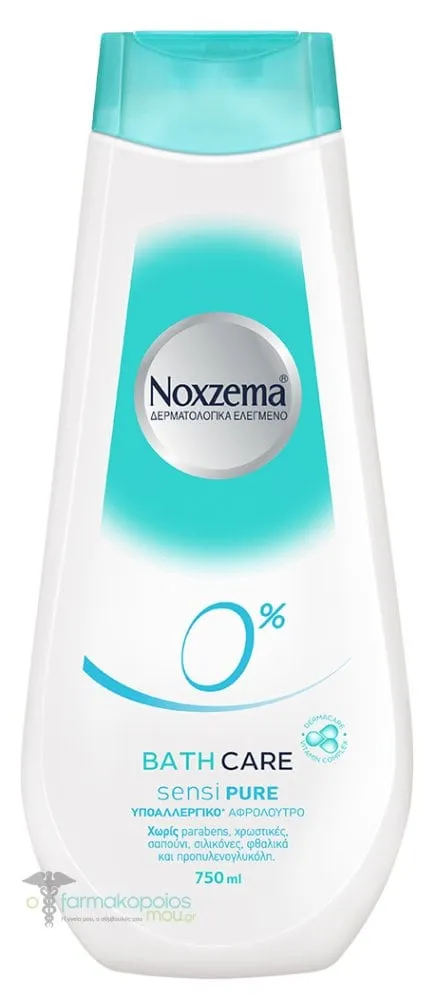 Noxzema Bath Care Sensi Pure 0% Hypoallergenic Shower Gel, 750ml