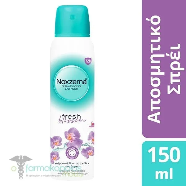 Noxzema Fresh Blossom Αποσμητικό Σπρέι για 72h Προστασία, 150ml