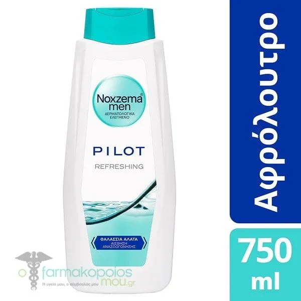 Noxzema Men Pilot Refreshing Ανδρικό Αφρόλουτρο με Θαλάσσια Άλατα, 750ml
