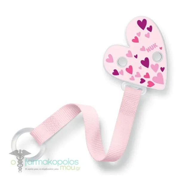 Nuk Pacifier Ribbon for All Pacifiers, 1 pc - Ανοιχτό Ροζ