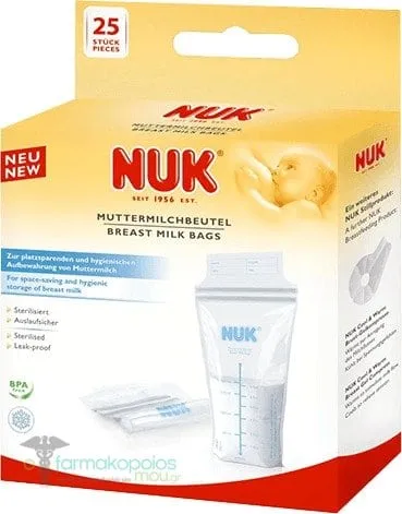 NUK Breast Milk Bags, 25pcs