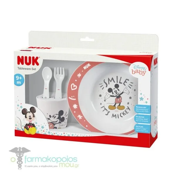 Nuk Tebleware Set, Παιδικό Σετ Φγητού (10.22.5015), Disney Mickey Mouse