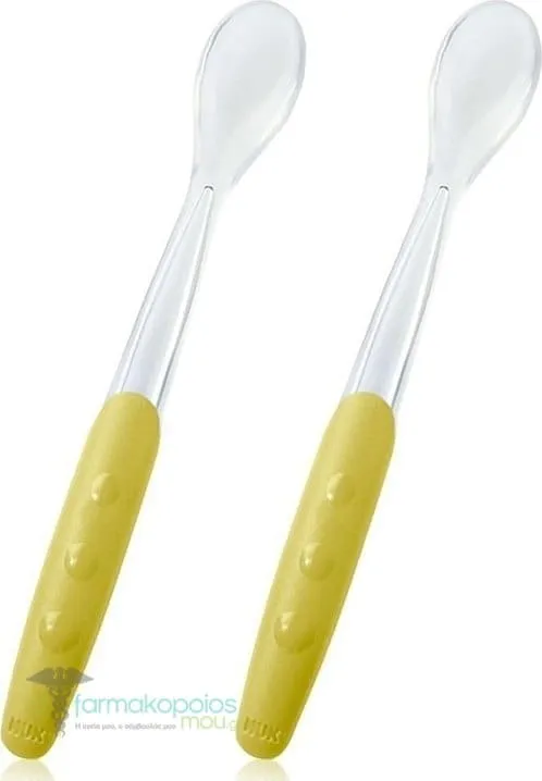 NUK Easy Learning Soft Feeding Spoon 4m+, 2pcs - Πρασινο