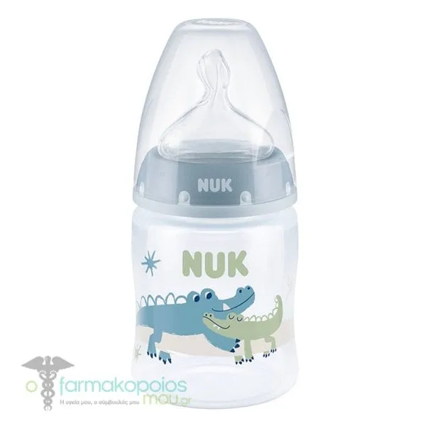 Nuk First Choice με Δείκτη Ελέγχου Θερμοκρασίας 0-6m (10.743.889), 150ml - Γαλάζιο