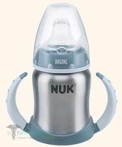NUK First Choice Stainless Steel Learner Cup 6-18m, 125ml - Μπλέ