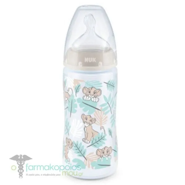 NUK First Choice+ Disney Plastic Baby Bottle with Silicone Teat Medium 6-18m, 300ml - Simba