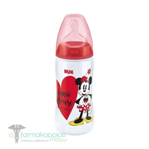 NUK First Choice Disney Baby Bottle Temperature Control 6-18m, 300ml - Κόκκινο
