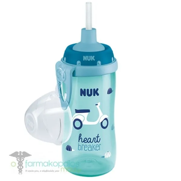 NUK First Choice Flexi Cup PP Soft Heart Breaker 12m+, 300ml - Γαλάζιο