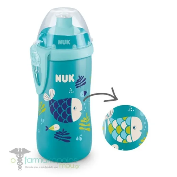NUK First Choice Junior Cup Changes Colour 18m+, 300ml - Τιρκουάζ-Γαλάζιο