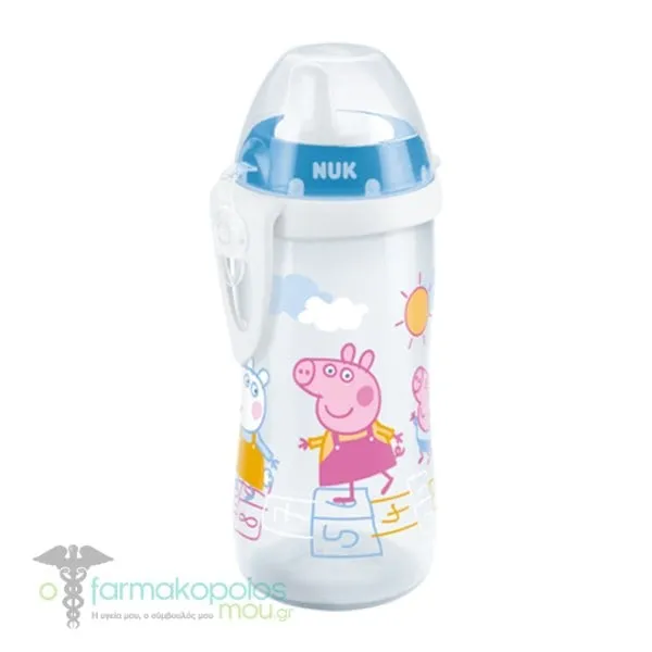 Nuk First Choice Kiddy Cup Peppa Pig Snout 12m+, 300ml - Μπλέ