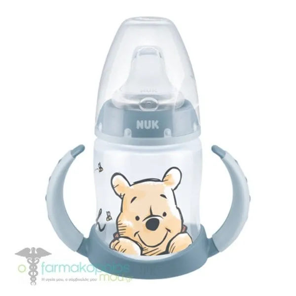 NUK First Choice Plus Winnie the Pooh Plastic Baby Bottle 6-18m, 150ml - Γαλάζιο