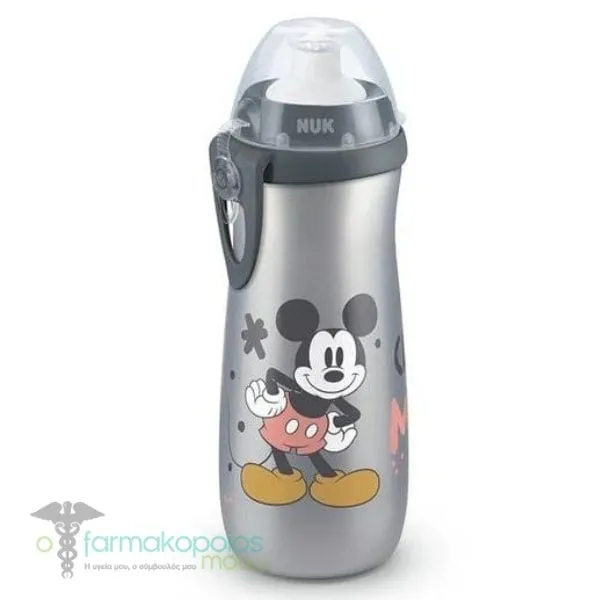 NUK First Choice Sports Cup Disney Mickey Mouse, 450ml - Γκρί