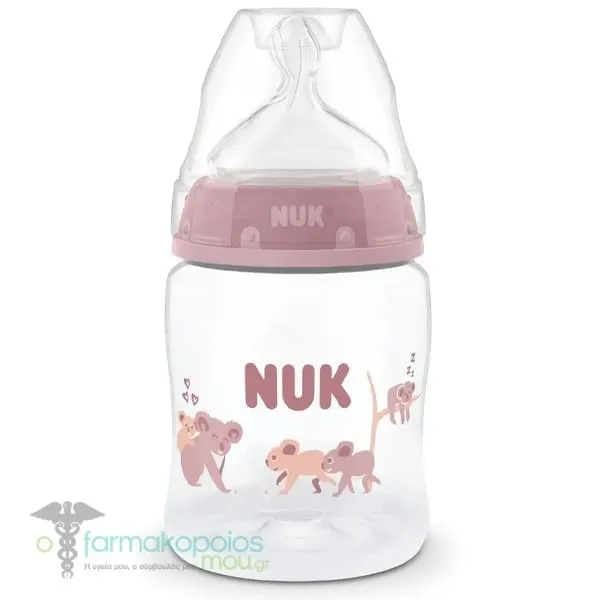 Nuk First Choice Temperature Control Πλαστικό Μπιμπερό με Δείκτη Ελέγχου Θερμοκρασίας & Θηλή Σιλικόνης 0m+, 150ml