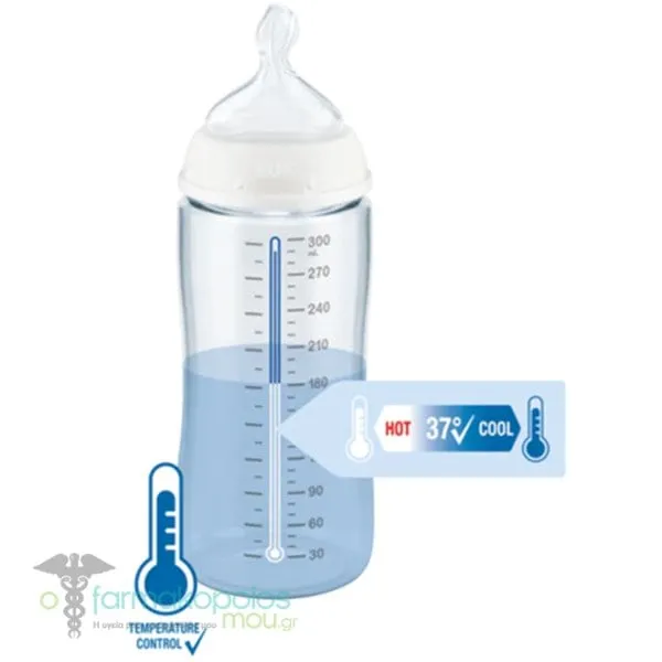 Nuk for Nature Μπιμπερό με Δείκτη Ελέγχου Θερμοκρασίας & Θηλή Σιλικόνης, 260ml