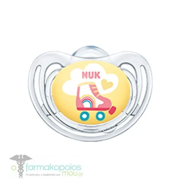 NUK Freestyle Orthodontic Silicone Soother with Box 0-6m, 1pc - Κίτρινο
