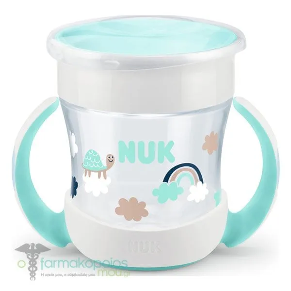 Nuk Mini Magic Cup Κύπελλο με Χείλος & Καπάκι 6m+, 160ml - Βεραμάν