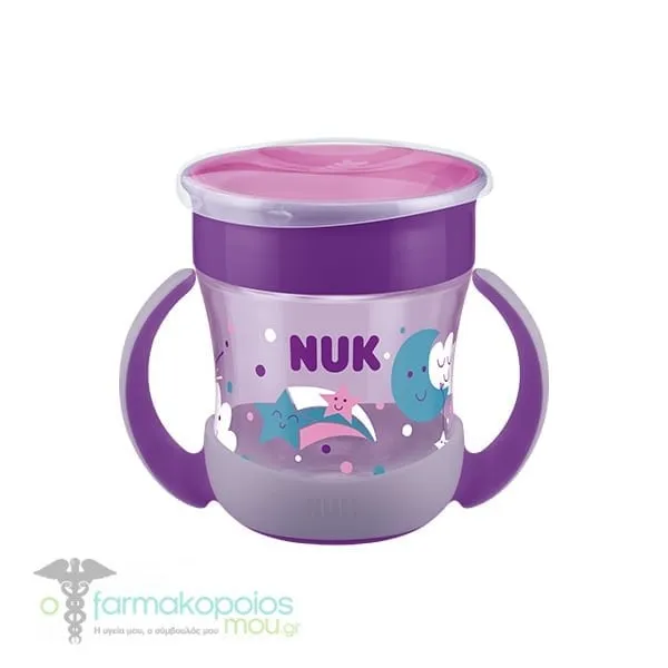 NUK Mini Magic Cup Night 6m+, 160ml - Μώβ