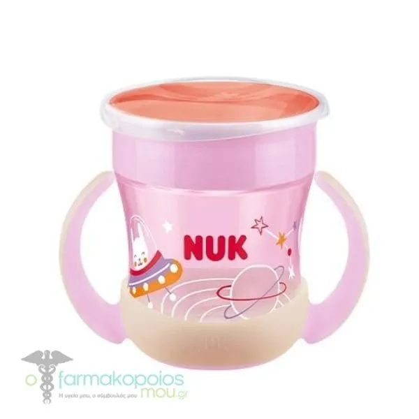NUK Mini Magic Cup Night 6m+, 160ml - Ρόζ