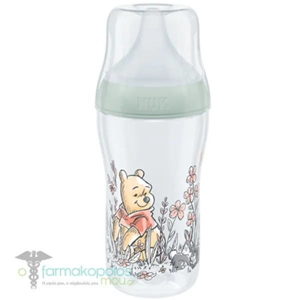 Nuk Perfect Match Bottle PP Medium 3m + Animation, 260ml - Γκρί-Winnie