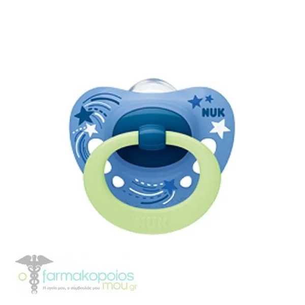 Nuk Signature Night Glow in the Dark Silicone Pacifier 18-36m, 1pc - Ciel