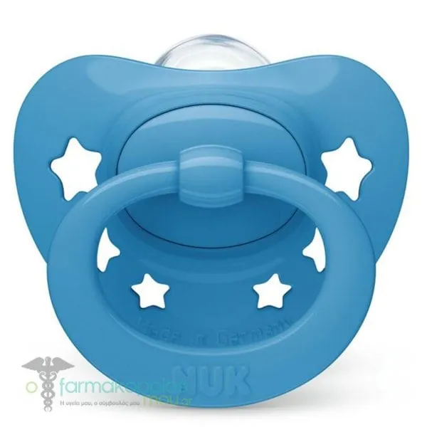 NUK Signature Silicone Soother 6-18m, 1pc - Μπλε Αστέρια