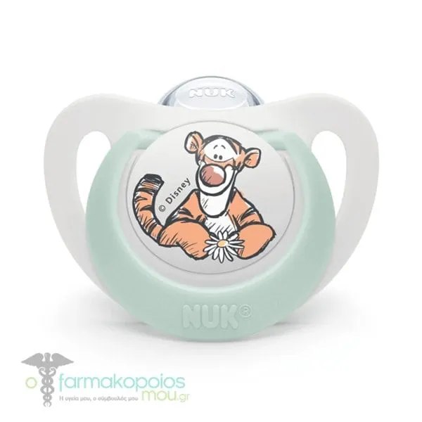 NUK Star Disney Πιπίλα Σιλικόνης με Θήκη 6-18m (10.736-939), 1τεμ - Άσπρο