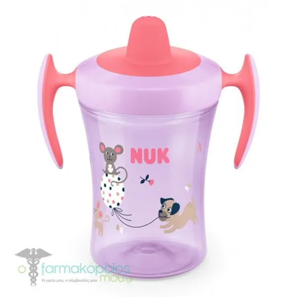Nuk Trainer Cup Εκπαιδευτικό Ποτηράκι με Λαβές 6m+, 230ml - Μώβ