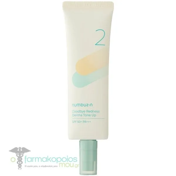 Numbuzin No.2 Goodbye Redness Derma Tone Up Primer Προσώπου κατά των Κοκκινίλων με SPF 50+, 50ml