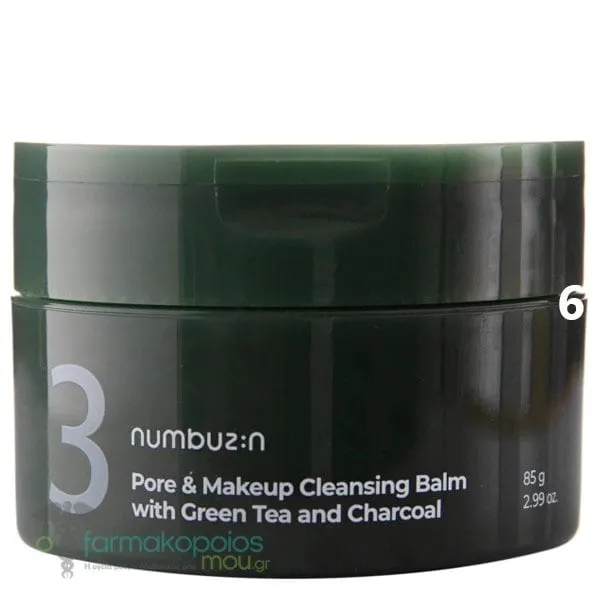 Numbuzin Pore&Makeup Cleansing Balm with Green Tea & Charcoal, 85g
