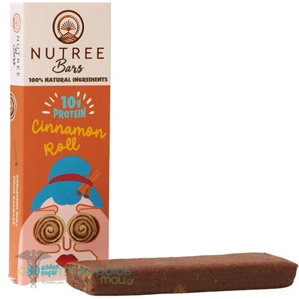 Nutree Protein Bar Cinnamon Roll Μπάρα Πρωτεΐνης με Γεύση Ρολό Κανέλας, 50gr