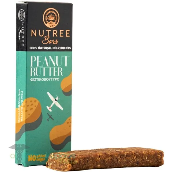 Nutree Raw Energy Bar Peanut Butter Μπάρα Ενέργειας με Γεύση Φυστικοβούτυρο, 50gr
