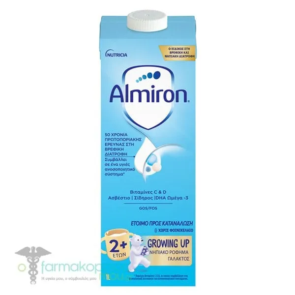 Nutricia Almiron Growing Up 2+ Νηπιακό Γάλα σε Υγρή Μορφή από 2+ Eτών, 1lt