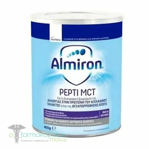 Nutricia Almiron Pepti MCT Γάλα για Βρέφη με Αλλεργία στην Πρωτεΐνη του Αγελαδινού Γάλακτος, 400g