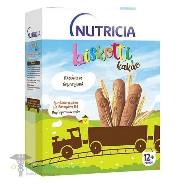 Nutricia Biskotti Παιδικά Μπισκότα Κακάο από 12m+, 180g