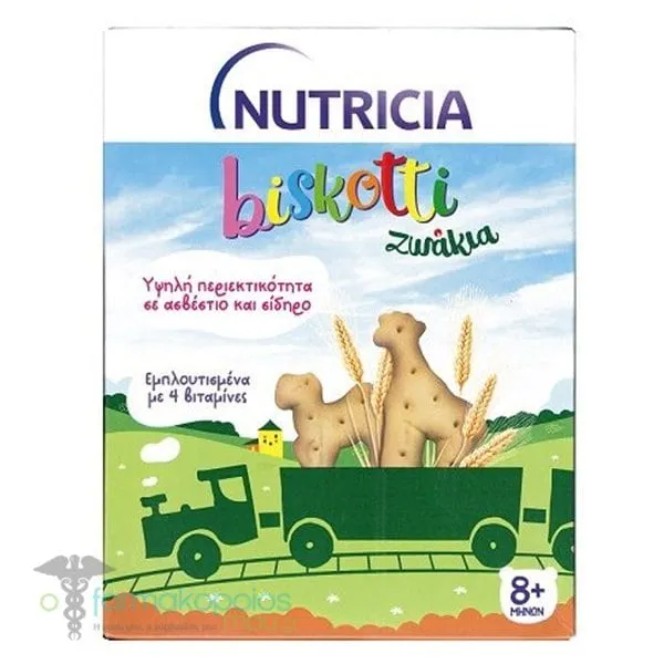 Nutricia Biskotti Βρεφικά Μπισκότα Ζωάκια από 8m+, 180g
