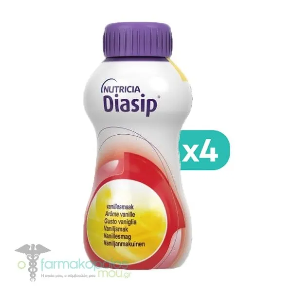 Nutricia Diasip Vanilla, 4 x 200ml