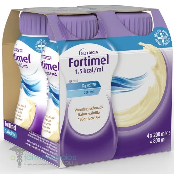 Nutricia Fortimel 1.5 kcal Vanilla, 4 x 200ml