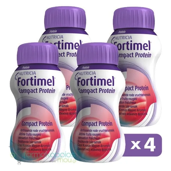 Nutricia Fortimel Compact Protein Red Fruits, 4 x 125ml