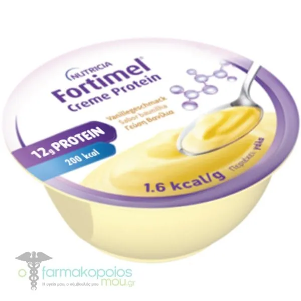 Nutricia Fortimel Creme Protein Ειδικό Συμπλήρωμα Διατροφής με Γεύση Βανίλια, 125g