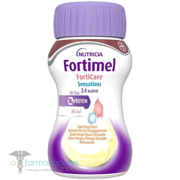 Nutricia Fortimel FortiCare Sensations Μάνγκο & Ροδάκινο, 125ml
