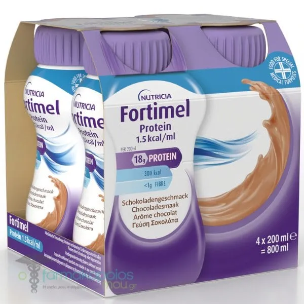 Nutricia Fortimel Protein 1.5 kcal Chocolate, 4 x 200ml